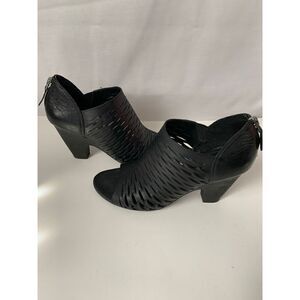 Franco Sarto Black Peep toe booties